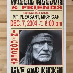 Willie Nelson - 2004 Franks Brothers 12/7 Poster Mt. Pleasant, MI