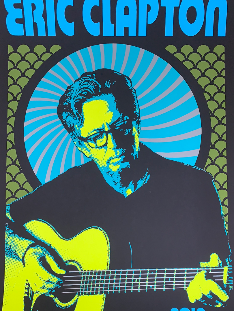 Eric Clapton - 2019 Scrojo Poster European Tour Gig Posters 3 Eric Clapton - 2019 Scrojo Poster European Tour Gig Posters