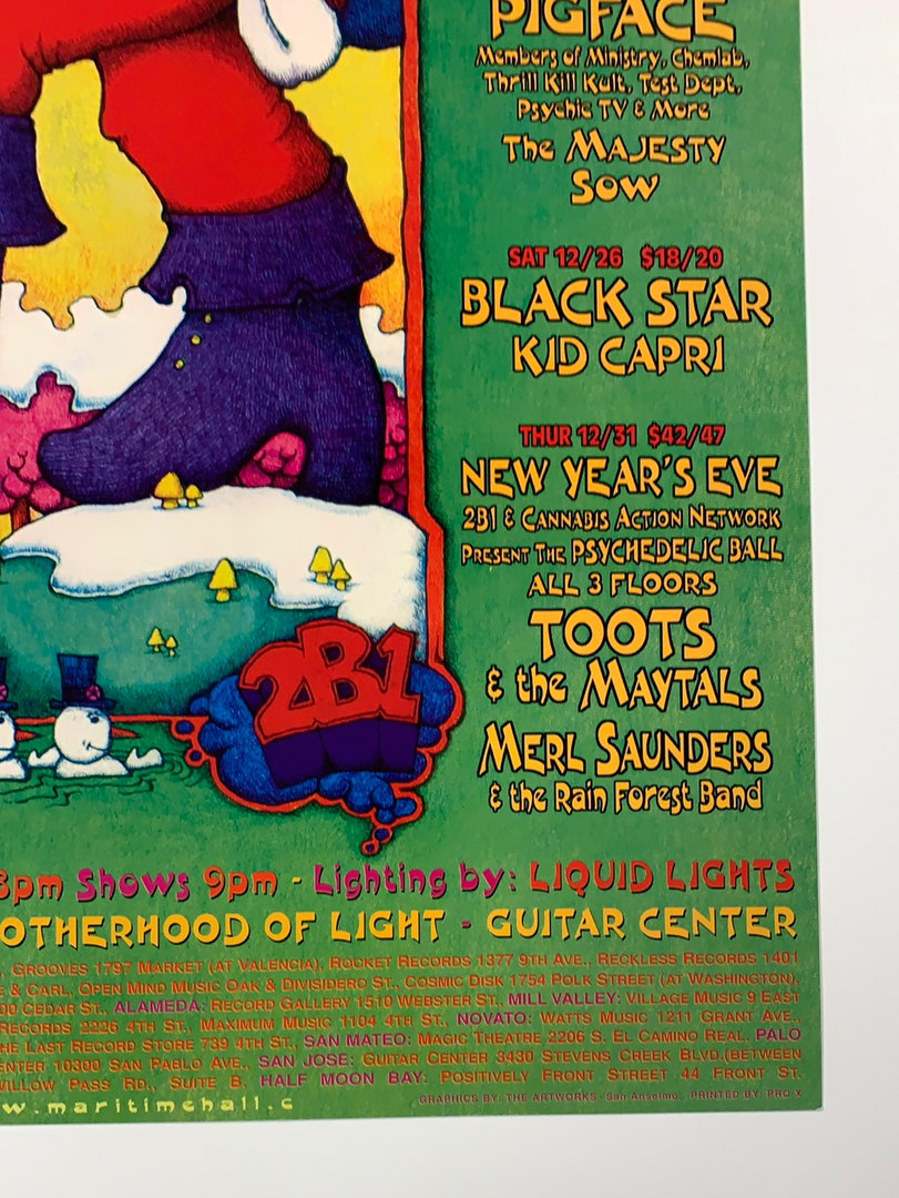 Dave Huckins MHP 54 December Santa Clause - 1998 Poster Maritime Hall San Fran 1st 7 Dave Huckins MHP 54 December Santa Clause - 1998 Poster Maritime Hall San Fran 1st