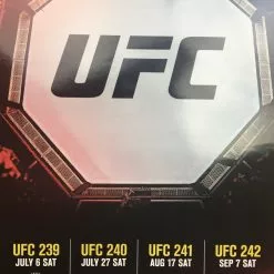 Sold Out Posters UFC 239, 240, 241 & 242 2019 Poster