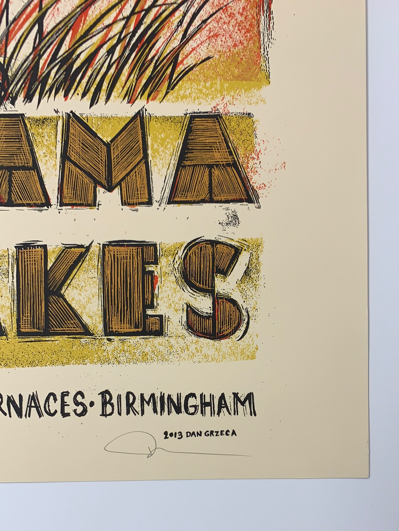 Gig Posters Alabama Shakes - 2013 Dan Grzeca Poster Birmingham, AL Sloss Furnaces 7 Gig Posters Alabama Shakes - 2013 Dan Grzeca Poster Birmingham, AL Sloss Furnaces
