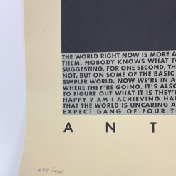 Andy Gill - 2020 Shepard Fairey (edge Wear) Poster Obey Anti-Hero UK Art Print Art Prints