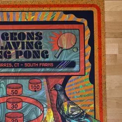 Foil Posters Pigeons Playing Ping Pong - 2020 Status Serigraph FOIL Poster Morris, CT 11 Foil Posters Pigeons Playing Ping Pong - 2020 Status Serigraph FOIL Poster Morris, CT