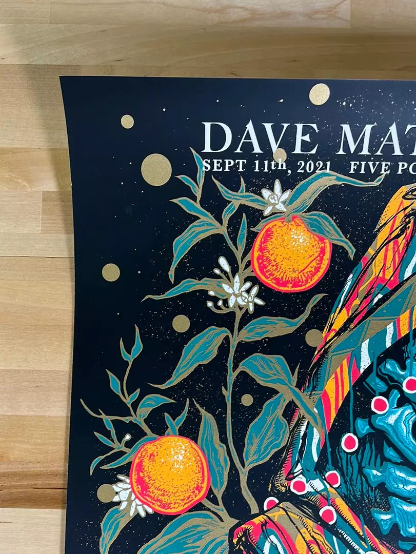 Dave Matthews Band - 2021 Munk One Poster Irvine, CA Blue Variant 5 Dave Matthews Band - 2021 Munk One Poster Irvine, CA Blue Variant