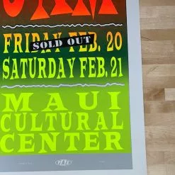 TAZ Gig Posters Pearl Jam - 1998 T.A.Z. Poster Maui, HI Cultural Center Variant