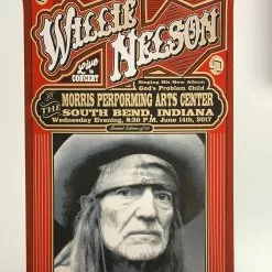Gig Posters Willie Nelson - 2017 Mattole River Studios Poster South Bend, Indiana 5 Gig Posters Willie Nelson - 2017 Mattole River Studios Poster South Bend, Indiana