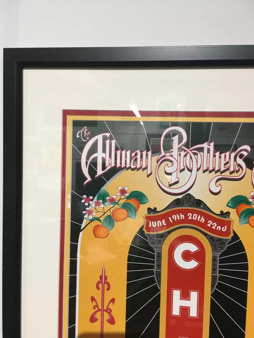 The Allman Brothers Band - 2002 Daniel Bretz Poster Chicago FRAMED 9 The Allman Brothers Band - 2002 Daniel Bretz Poster Chicago FRAMED
