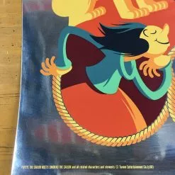 Art Prints Popeye The Sailor Meets Sindbad The Sailor - 2014 Tom Whalen Poster Foil Green V