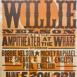 Gig Posters Willie Nelson - 2011 Hatch Show Print 6/5 Poster Orange Beach, Alabama