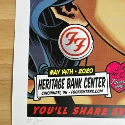 Foo Fighters - 2020 Brian Ewing Poster Cincinnati, OH AP