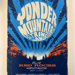 Methane Studios Yonder Mountain String Band - 2007 Methane Poster Red Rocks Morrison, CO Colorado