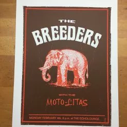 Gig Posters The Breeders - 2002 Methane Studios Poster Atlanta, GA Echo Lounge