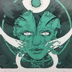 Pig Lady - 2008 John Dyer Baizley Poster Teal Art Prints