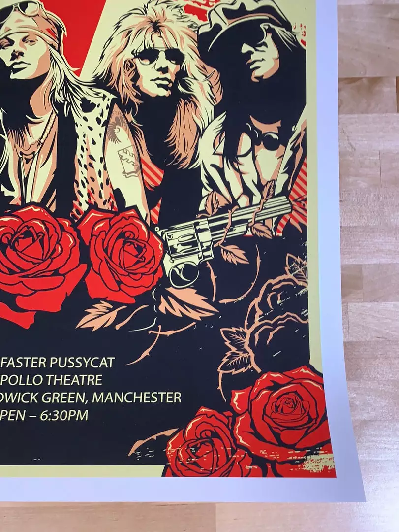 Sold Out Posters Guns N' Roses - 1987 Poster Manchester, UK Appetite For Destruction Gig Posters 7 Sold Out Posters Guns N' Roses - 1987 Poster Manchester, UK Appetite For Destruction Gig Posters