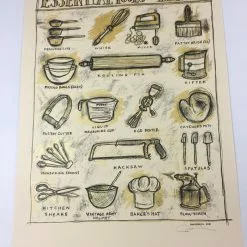 Essential Tools In Baking - 2012 Dan Grzeca Poster Art Print Art Prints