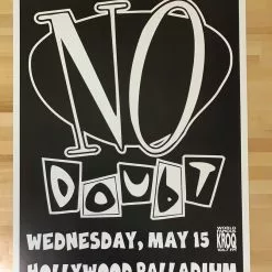 No Doubt - 1997 Paul Cutler Promo Poster Hollywood, CA Palladium Gig Posters
