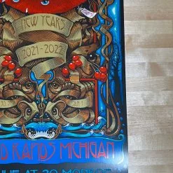 Gig Posters Billy Strings - 2021 2022 Richard Biffle Poster Grand Rapids, MI NYE 12 Gig Posters Billy Strings - 2021 2022 Richard Biffle Poster Grand Rapids, MI NYE