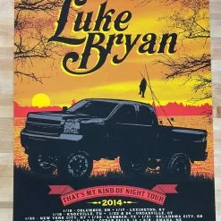 Sold Out Posters Luke Bryan - 2014 Poster That's My Kind Of Night Tour Gig Posters 9 Sold Out Posters Luke Bryan - 2014 Poster That's My Kind Of Night Tour Gig Posters