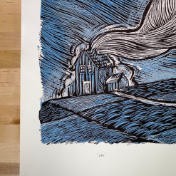 Ash - 2009 Dan Grzeca Poster Art Print Blue/Silver