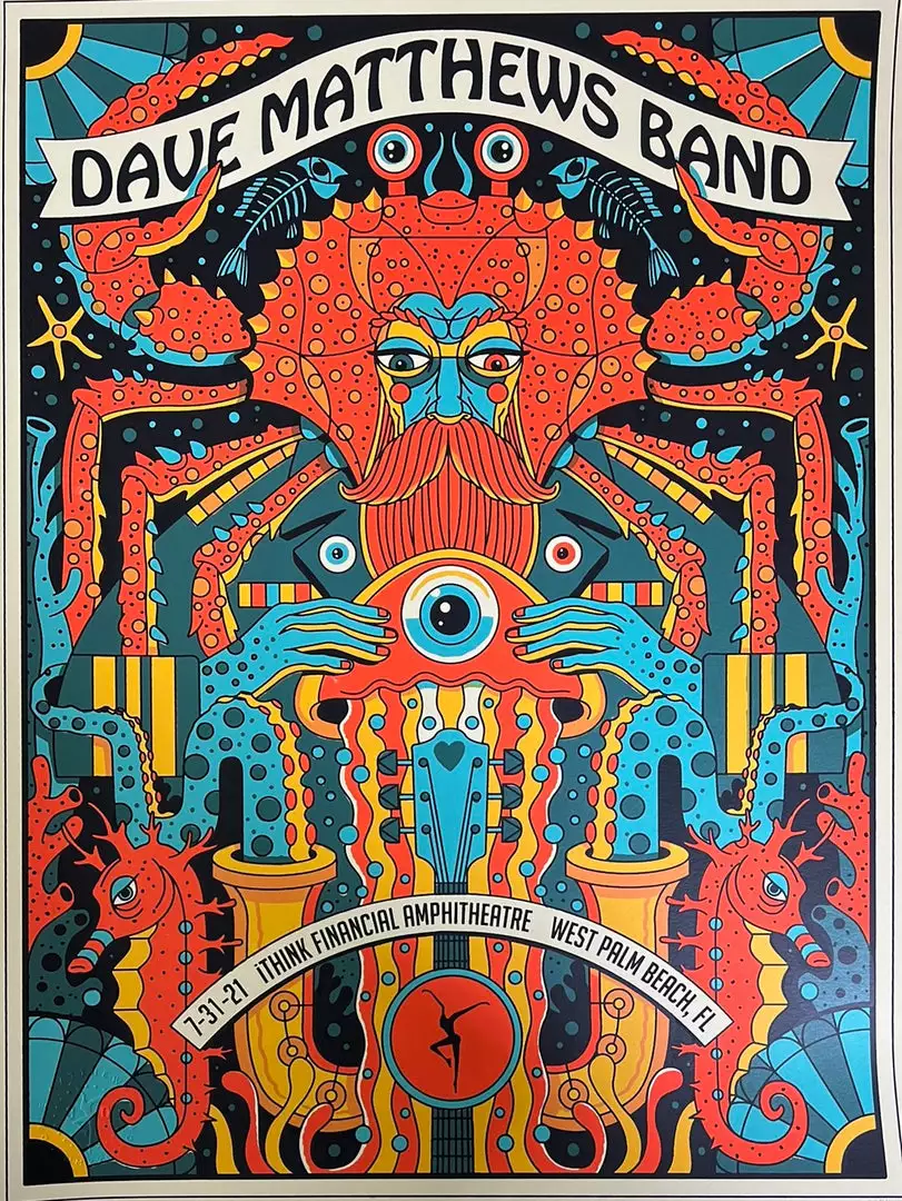 Methane Studios Gig Posters Dave Matthews Band - 2021 Methane Poster West Palm Beach, FL 7/31 3 Methane Studios Gig Posters Dave Matthews Band - 2021 Methane Poster West Palm Beach, FL 7/31