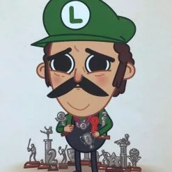 First Loser - 2016 Mike Mitchell Poster Luigi, Mario Brothers Art Prints