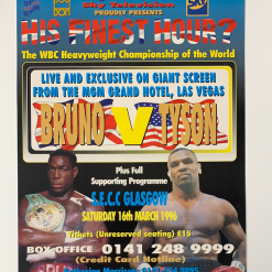 Sold Out Posters Boxing - 1996 Poster Frank Bruno Vs. Mike Tyson Las Vegas, NV MGM