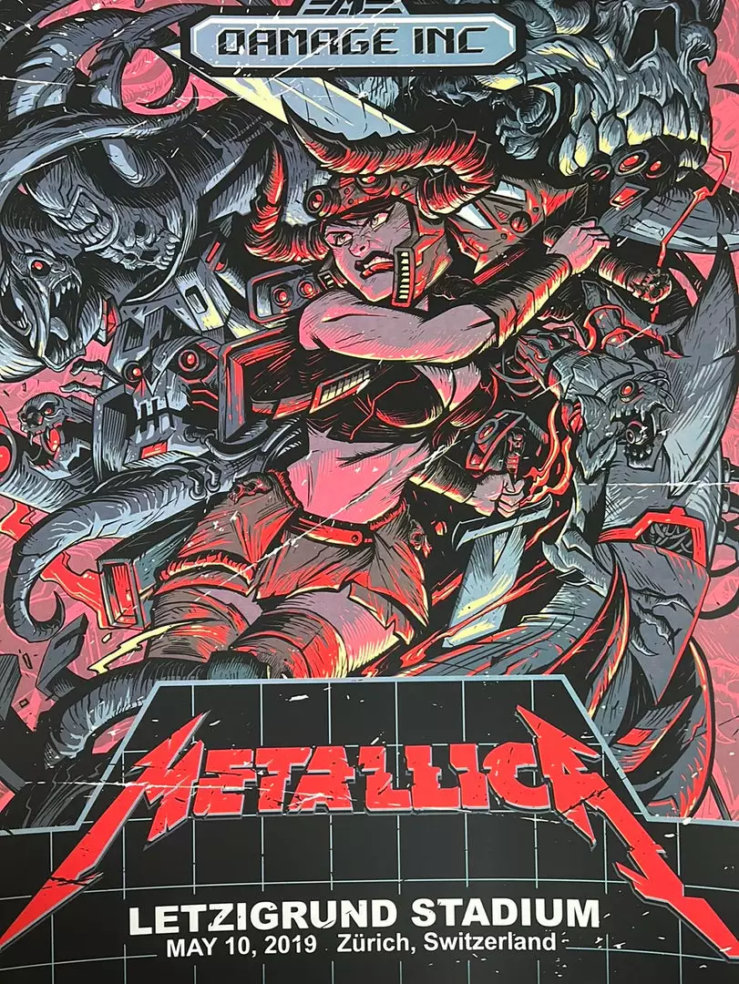Gig Posters Metallica - 2019 Dayne Henry Jr. Poster Zurich, SUI 3 Gig Posters Metallica - 2019 Dayne Henry Jr. Poster Zurich, SUI
