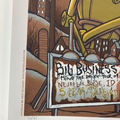 Gig Posters Big Business - 2009 Drew Millward Poster Boise, ID Neurolux