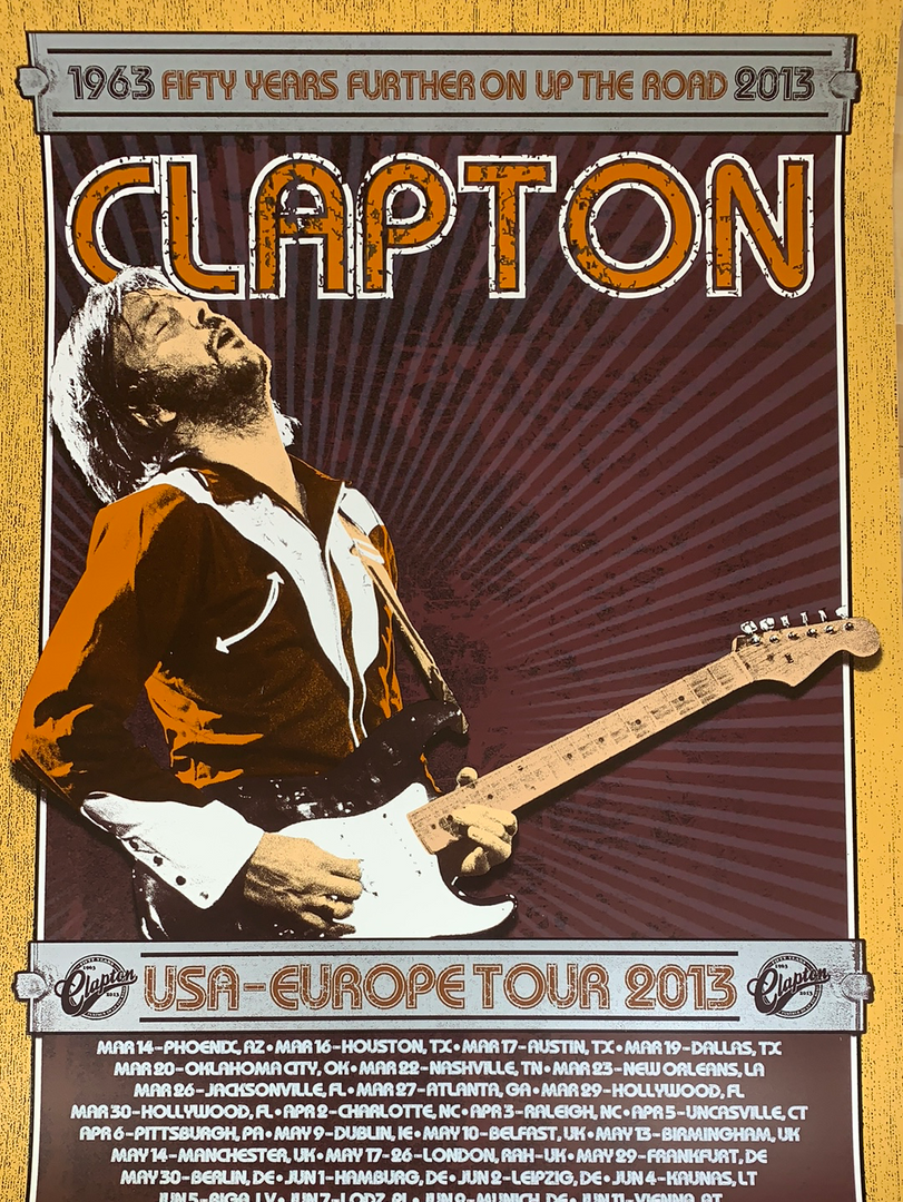 Eric Clapton - 2013 Ron Donovan Firehouse Poster VARIANT European Tour 3 Eric Clapton - 2013 Ron Donovan Firehouse Poster VARIANT European Tour