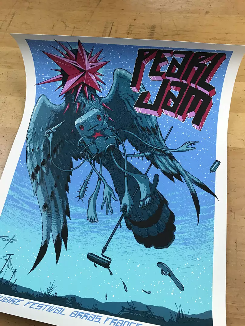 Gig Posters Pearl Jam - 2010 Jeff Soto Poster Arras, France, Town Square 5 Gig Posters Pearl Jam - 2010 Jeff Soto Poster Arras, France, Town Square