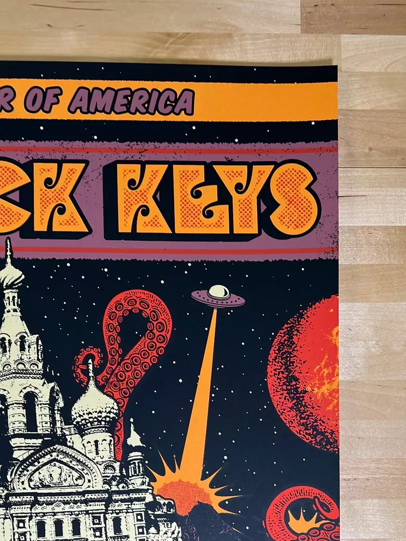 The Black Keys - 2021 Status Serigraph Poster St Petersburgh, FL Gig Posters 6 The Black Keys - 2021 Status Serigraph Poster St Petersburgh, FL Gig Posters