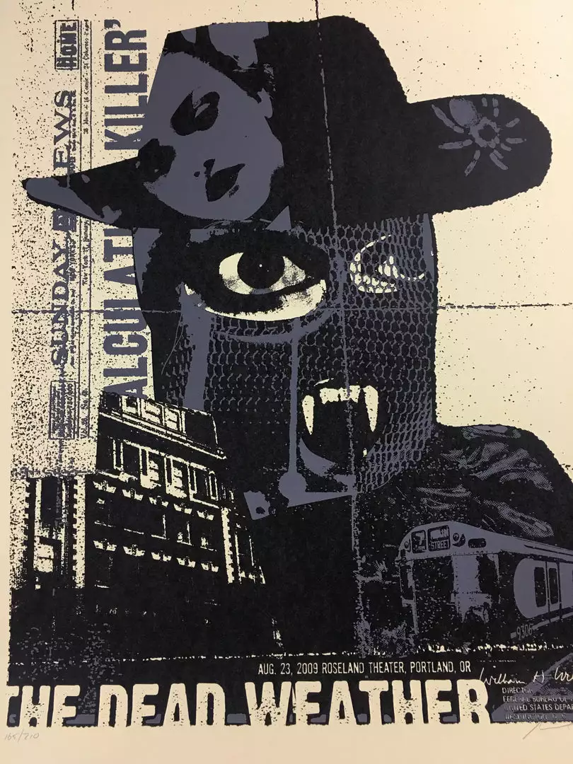 Gig Posters The Dead Weather - 2009 Methane Studios Poster Portland Roseland Theatre 3 Gig Posters The Dead Weather - 2009 Methane Studios Poster Portland Roseland Theatre