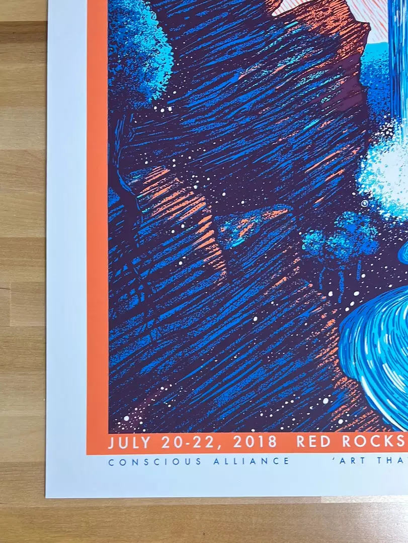 Colorado String Cheese Incident - 2018 James Eads Poster Red Rocks Morrison, CO 8 Colorado String Cheese Incident - 2018 James Eads Poster Red Rocks Morrison, CO