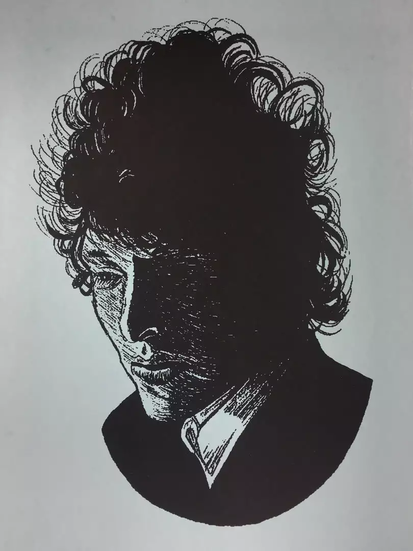 Bob Dylan The Rolling Stone - 2014 Brian Methe Art Print Blue Variant 3 Bob Dylan The Rolling Stone - 2014 Brian Methe Art Print Blue Variant
