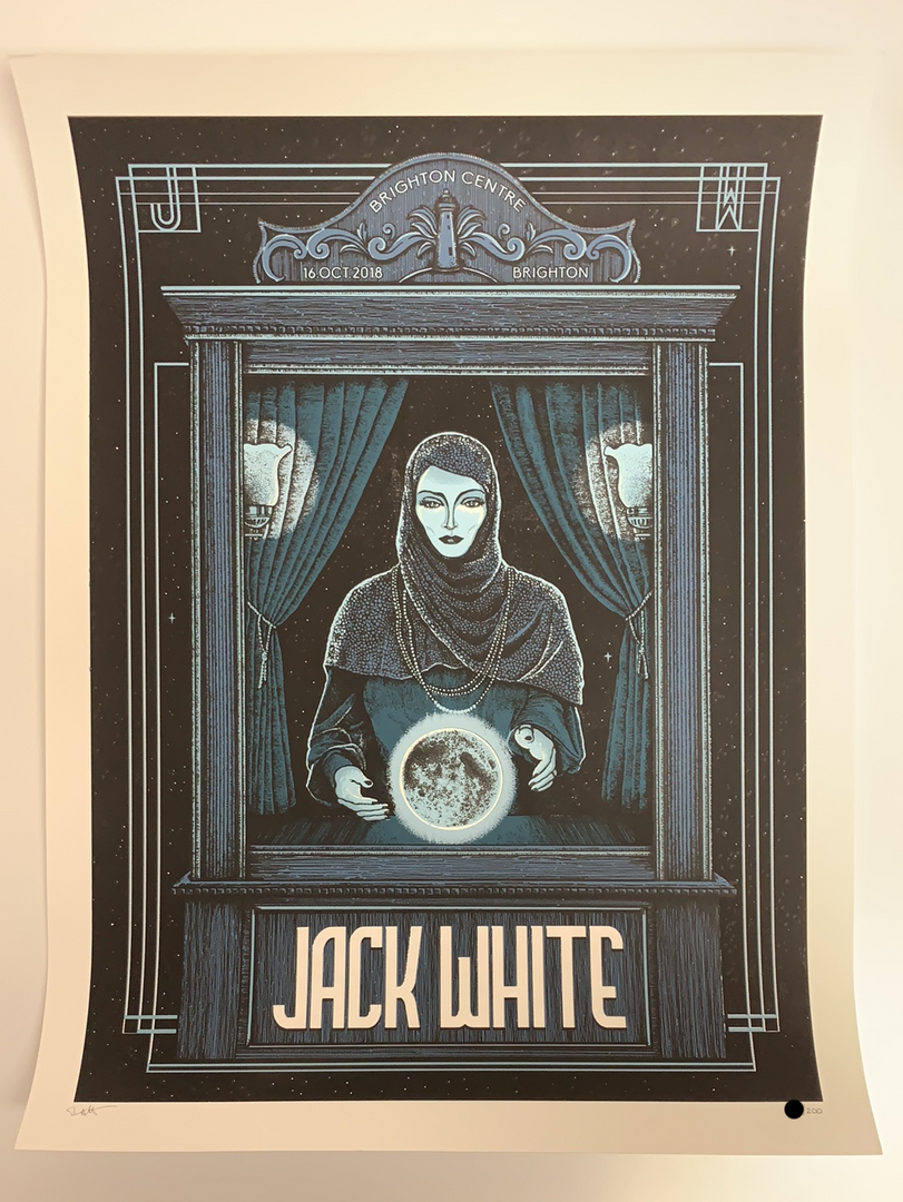 Jack White - 2018 Pat Hamou Poster Brighton, GBR BHR Tour S/N 5 Jack White - 2018 Pat Hamou Poster Brighton, GBR BHR Tour S/N