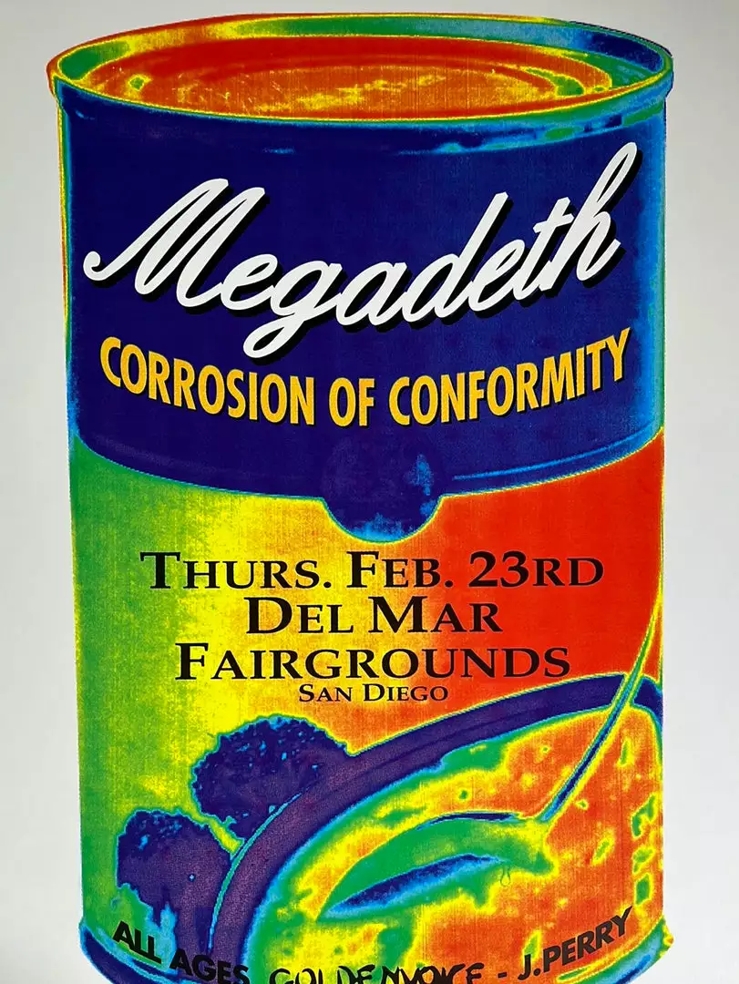 Megadeth - 1995 Matt Getz Poster San Diego, CA Del Mar Gig Posters 3 Megadeth - 1995 Matt Getz Poster San Diego, CA Del Mar Gig Posters