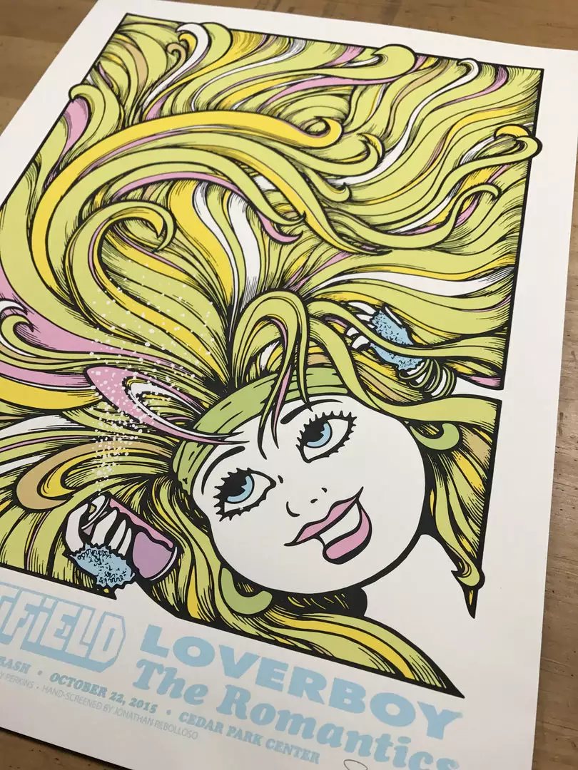 Rick Springfield - 2015 Billy Perkins Poster Cedar Park Center Gig Posters 9 Rick Springfield - 2015 Billy Perkins Poster Cedar Park Center Gig Posters