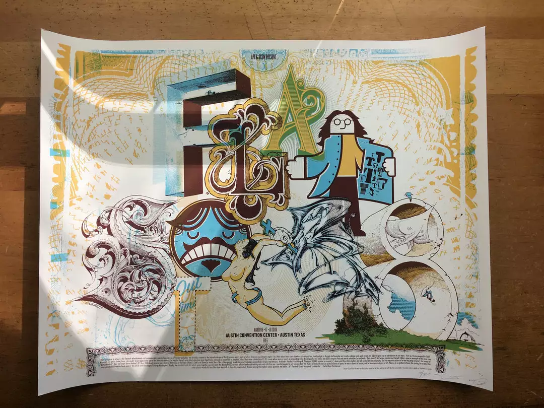 Gig Posters Flatstock 08 - 2006 Aaron Horkey Poster Austin, TX Austin Convention Center 5 Gig Posters Flatstock 08 - 2006 Aaron Horkey Poster Austin, TX Austin Convention Center