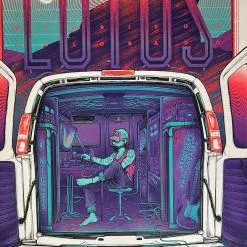 Half Hazzard Press Colorado Lotus - 2021 Half Hazard Poster Red Rocks, Morrison, CO