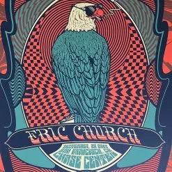 Eric Church - 2019 Status Serigraph Poster San Francisco, CA 1