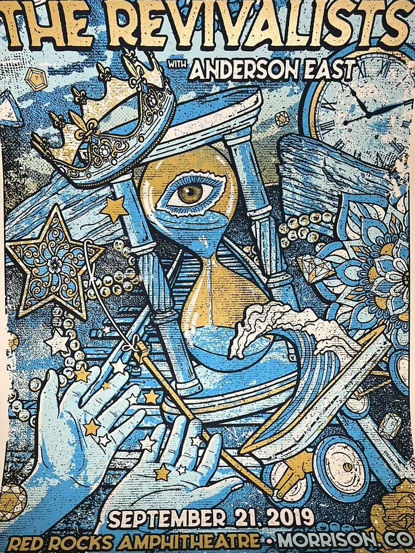 Gregg Gordon Colorado The Revivalists - 2019 Gigart Poster Red Rocks Morrison, CO AP 3 Gregg Gordon Colorado The Revivalists - 2019 Gigart Poster Red Rocks Morrison, CO AP