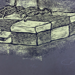 Rural Corvus - 2009 Dan Grzeca Poster Art Print Charcoal Grey