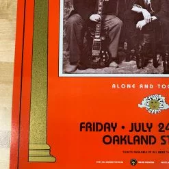 Bob Dylan, Grateful Dead - 1987 Arlene Owseichik Poster Oakland Coliseum 1st