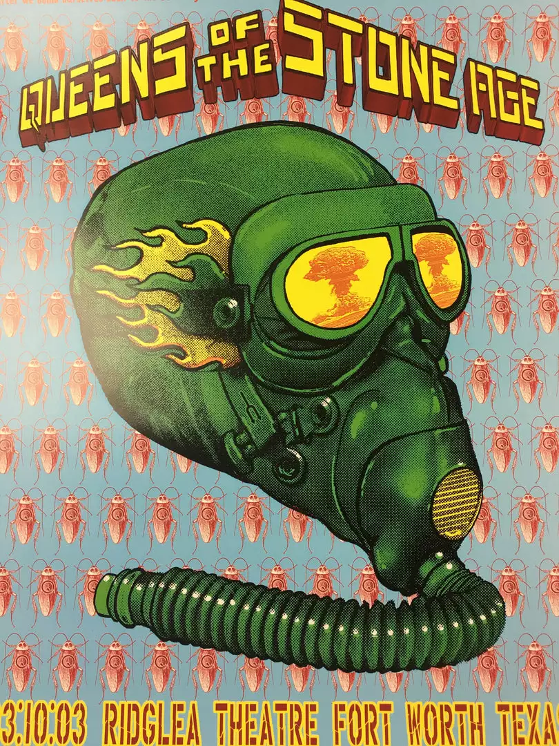 Queens Of The Stone Age - 2003 EMEK Poster Fort Worth, TX Ridglea Theatre 3 Queens Of The Stone Age - 2003 EMEK Poster Fort Worth, TX Ridglea Theatre