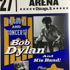 Bob Dylan - 2017 Geoff Gans Poster Chicago Wintrust Arena BLUE