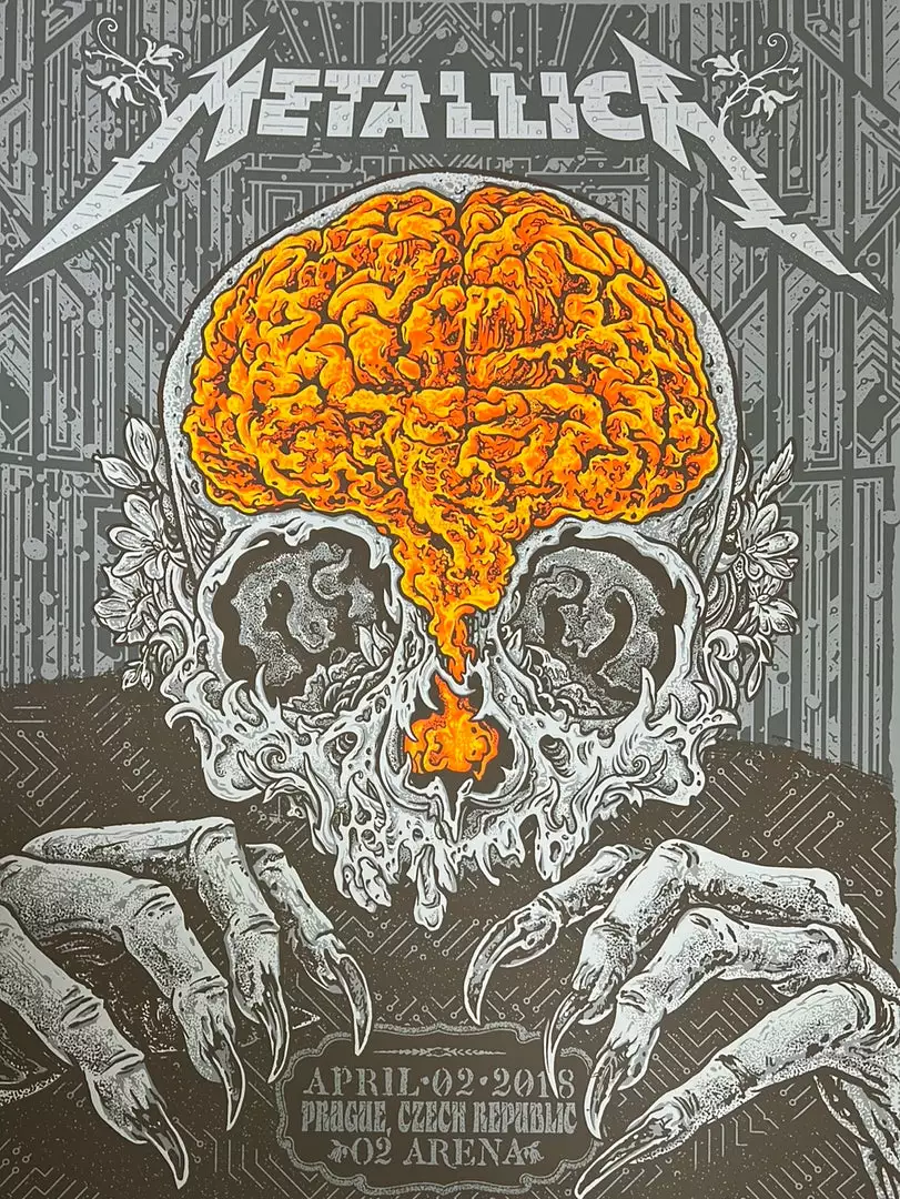 Metallica - 2018 AngryBlue Poster Prague, CZE O2 Arena 3 Metallica - 2018 AngryBlue Poster Prague, CZE O2 Arena