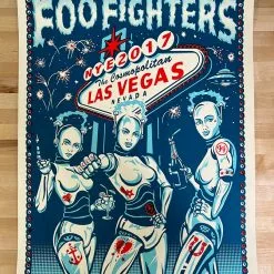 Foo Fighters - 2017 Chris Hopewell Poster Las Vegas, NV Gig Posters