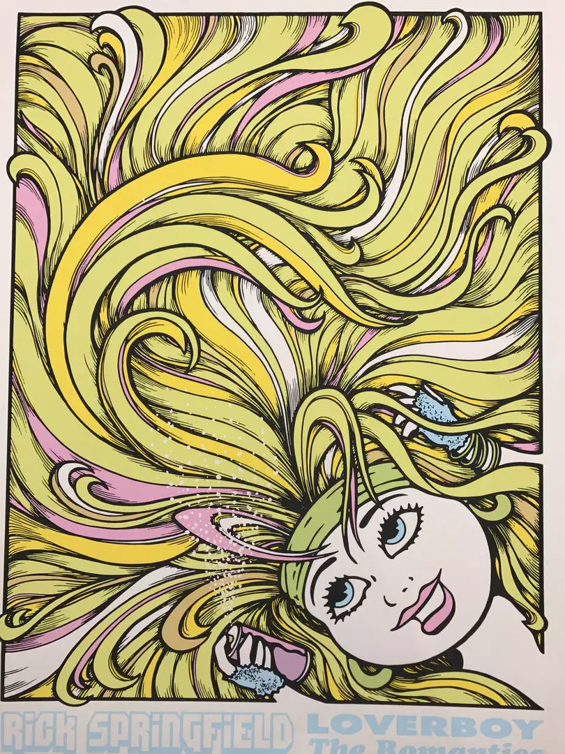 Rick Springfield - 2015 Billy Perkins Poster Cedar Park Center Gig Posters 3 Rick Springfield - 2015 Billy Perkins Poster Cedar Park Center Gig Posters