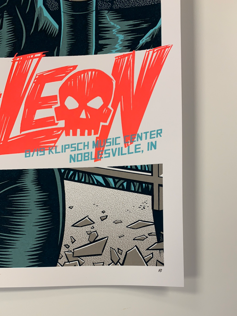 Gig Posters Kings Of Leon - 2017 Robert Wilson Poster Noblesville, IN Klipsch Music 7 Gig Posters Kings Of Leon - 2017 Robert Wilson Poster Noblesville, IN Klipsch Music
