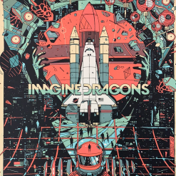 Imagine Dragons - 2018 Tyler Stout Poster Saratoga, Hartford, Syracuse